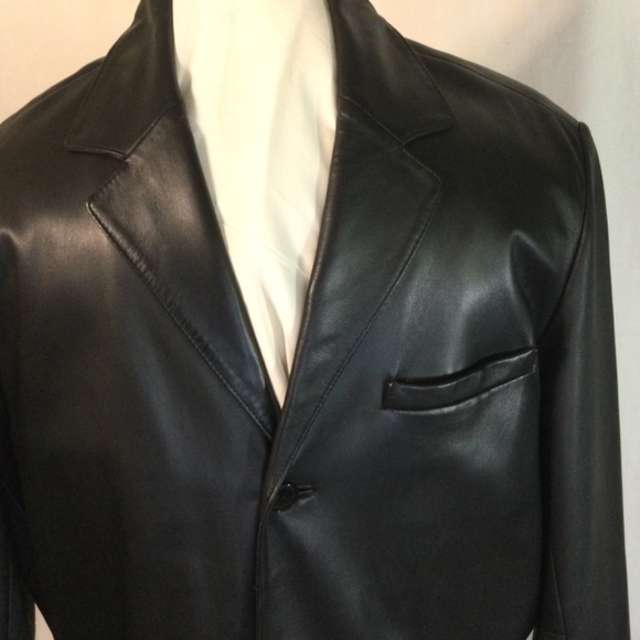 L Tall Bachrach Leather Jacket - Picture 3 of 11